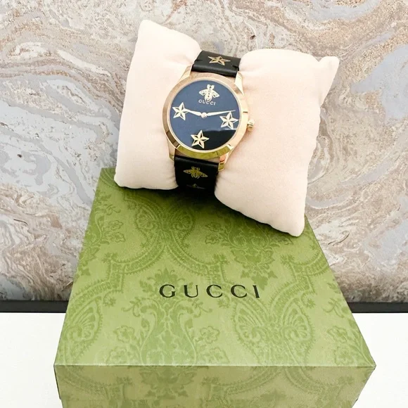 Authentic Gucci NWT G Timeless Bee Watch!! Gucci G-Timeless Iconic 38mm Steel and 14kt Yellow Gold Bee  main image 2